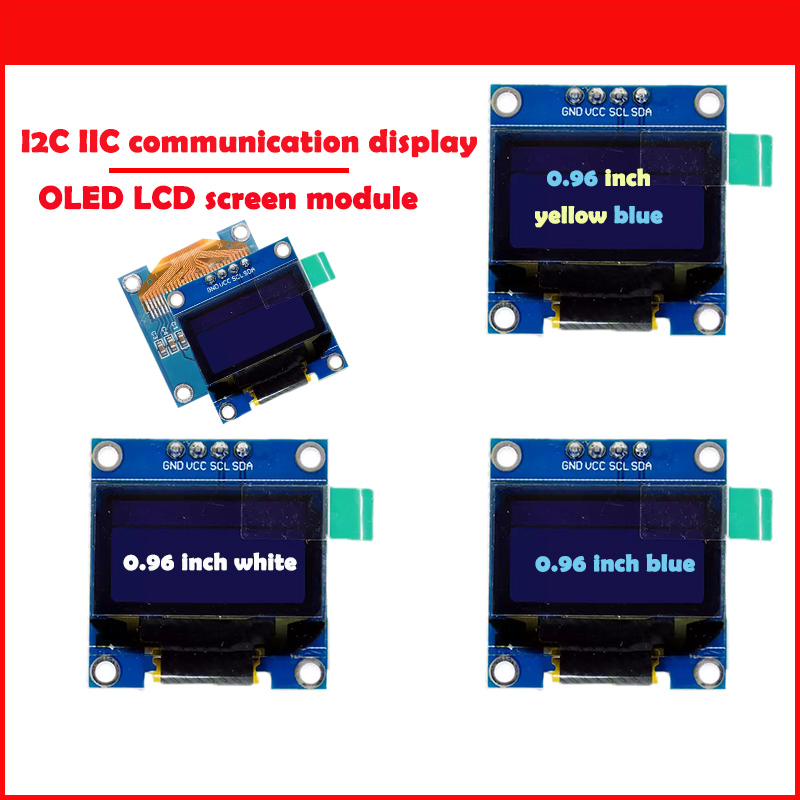 Oled Display Module - 0,96 Zoll Blau-Gelb-Blau Zweifarbiges Weißes I2C