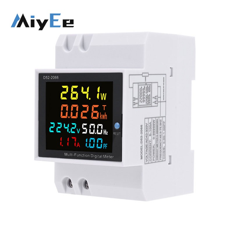 Diy Electronics Store - D52-2066 6-in-1 einphasiger digitaler Stromzähler (AC