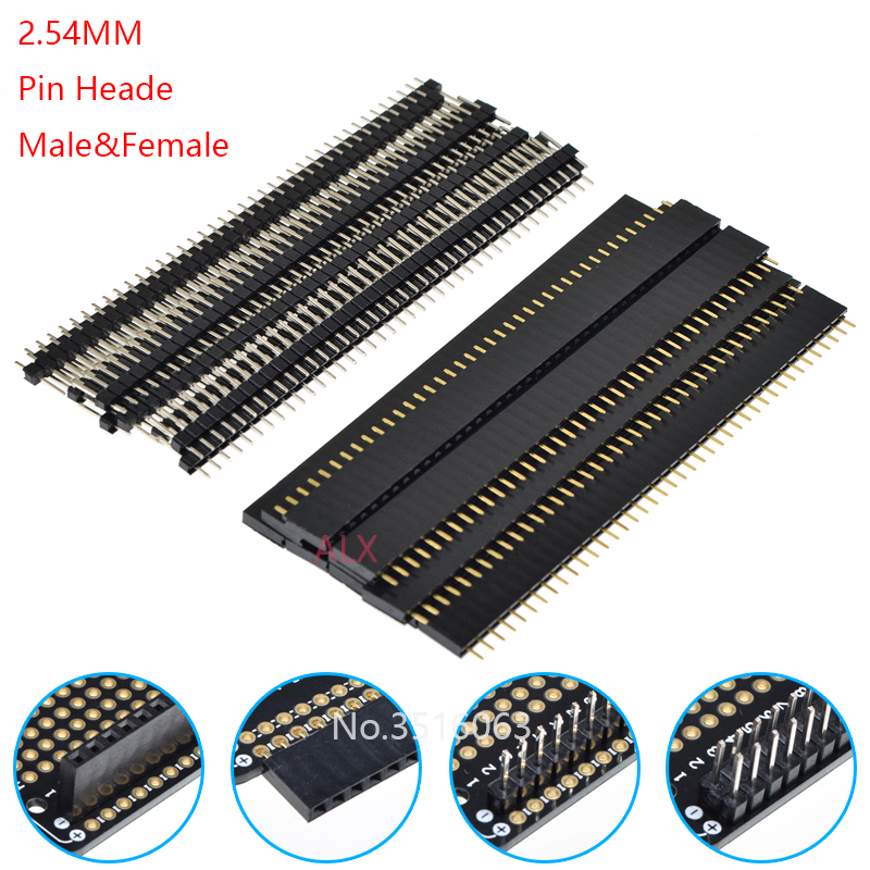 Male Female Header Pin - 5/10 Stück 2,54mm 40-Pin 1x40 2x40