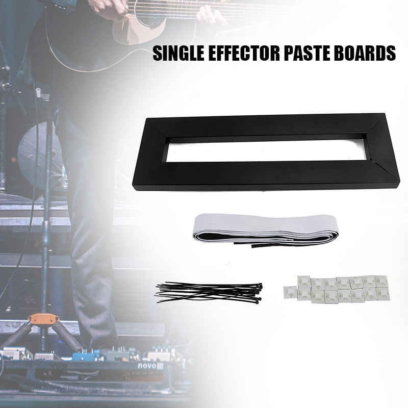 Diy Guitar Electronics Kit - Mini-Gitarreneffektpedalbrett, geklebte Schlaufe und Setup-Kits, E-Gitarren-Effektständer