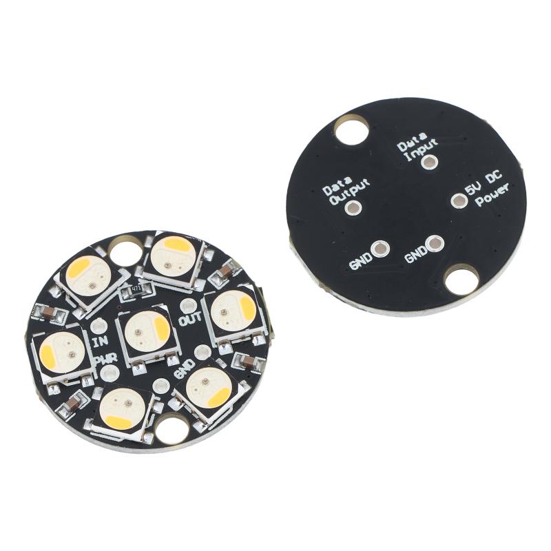 Useful Diy Electronics Projects - WS2812 7-Bit Runde LED-Leiterplatte Programmierbares Hochleistungsmodul