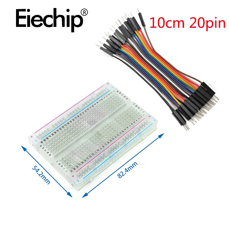 Diy Electronics Breadboard - 400 Punkte lötfreies PCB-Steckbrett, Mini-Test-Protbrett, 8,5