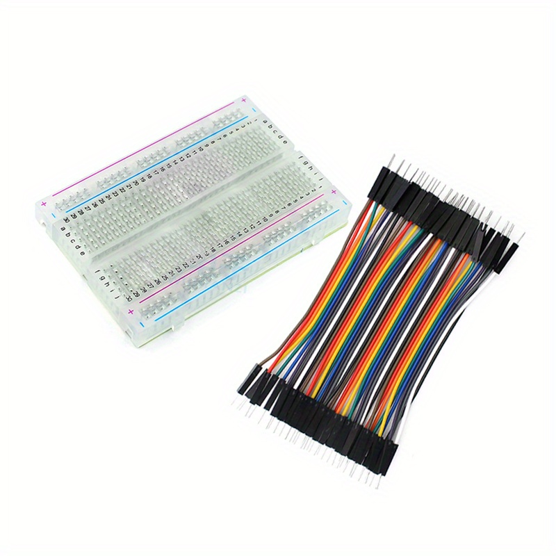Diy Electronics Breadboard - 1 Stück 400-Punkt-transparentes Mini-Steckbrett-Set, 10 cm