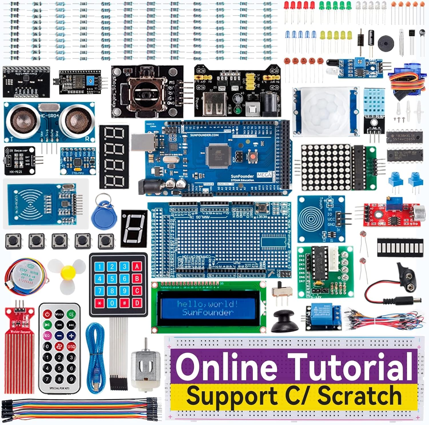 Arduino Uno Starter Kit - SunFounder Project Das umfassendste Elektronik-Starterkit, kompatibel