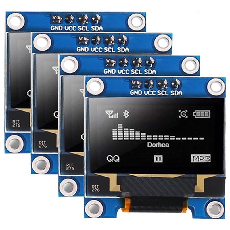 Oled Display Module - A37T-4Pcs 0,96 Zoll OLED-Anzeigemodul SSD1306 128X64