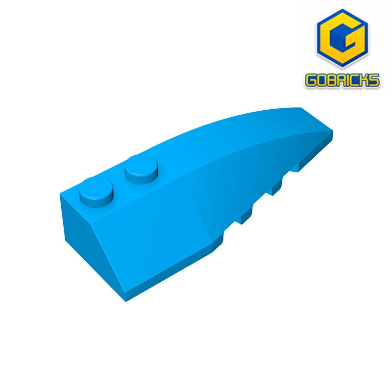 Diy Lego Electronics - Gobricks GDS-745 RIGHT SHELL 2X6 W/BOW/ANGLE
