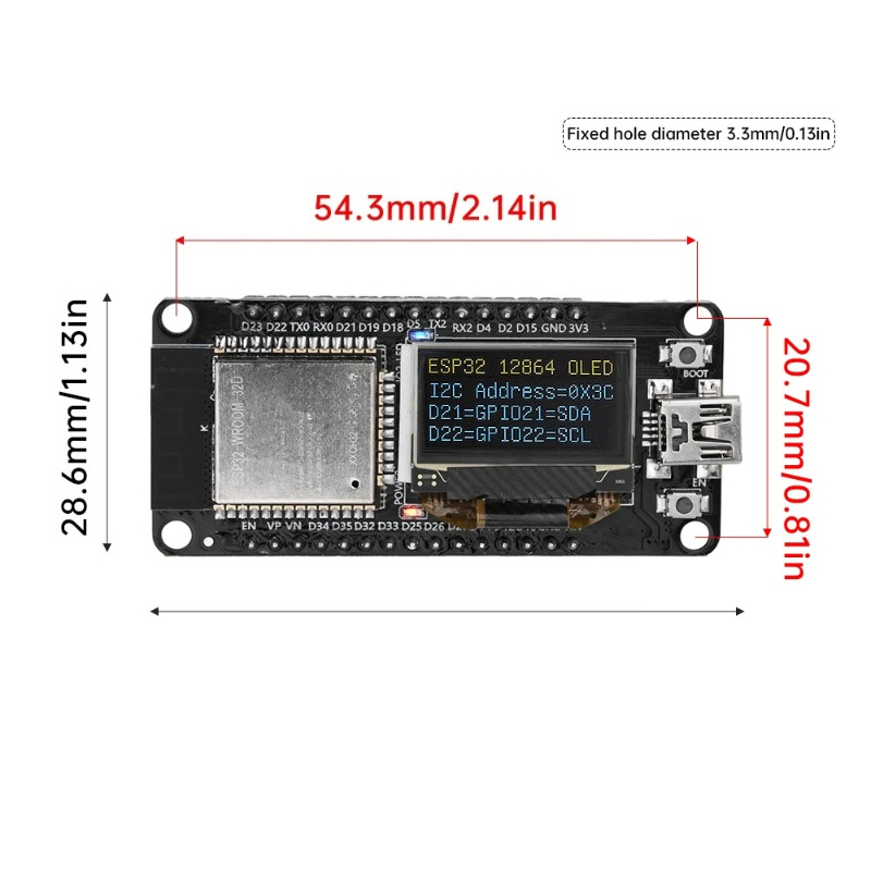 ESP32 ESP-WROOM-32D WLAN-Entwi – Oled Display Module Bewertung und Preis
