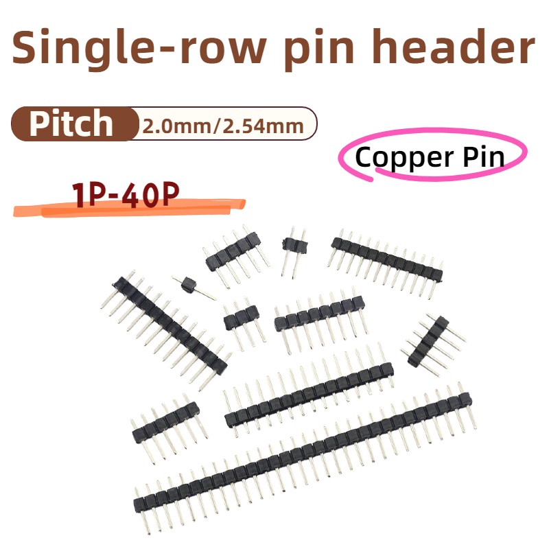 10PCS, 2,54mm Pitch Einzigen/Z – Male Female Header Pin Bewertung und Preis