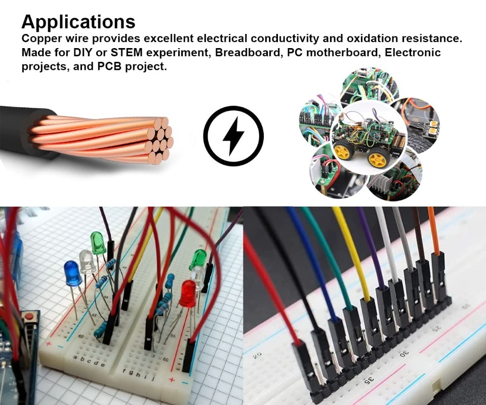 40-Pin Dupont Kabel-Set, Flach – Diy Electronics Breadboard Bewertung und Preis